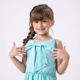 Vestido Infantil Blogueirinha Lola Verde Tiffany