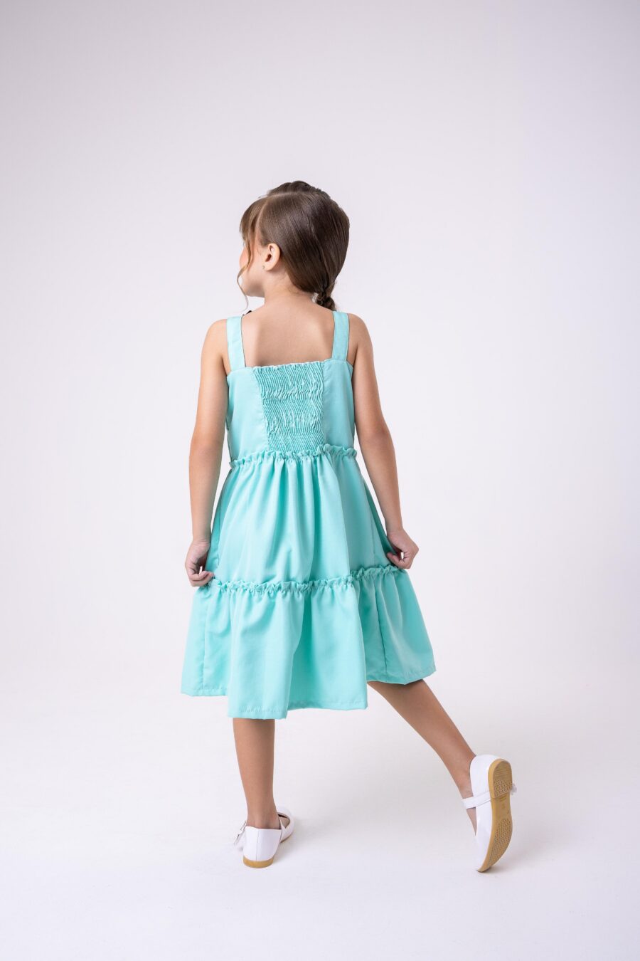 Vestido Infantil Blogueirinha Lola Verde Tiffany