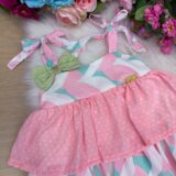 Vestido Infantil Banana Club Eloa Rosa Alcinha com Babados