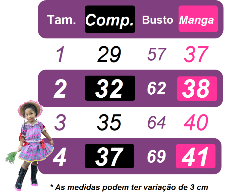 Camisa Junina Infantil Menina Branca com Xadrez Azul