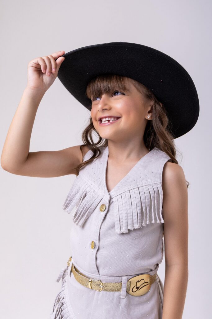 Conjunto Infantil Boiadeira Maraisa Jeans Off