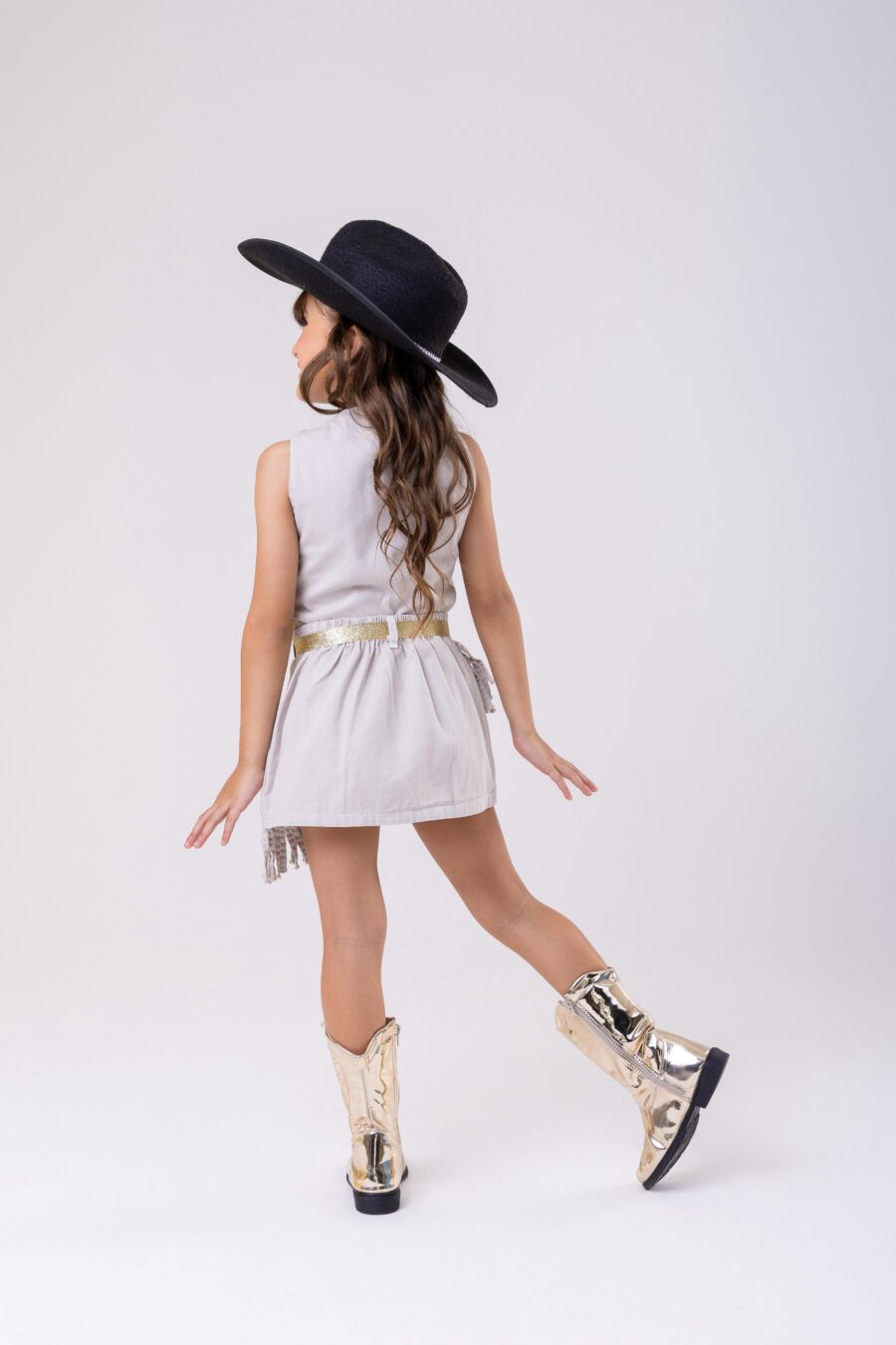 Conjunto Infantil Boiadeira Maraisa Jeans Off