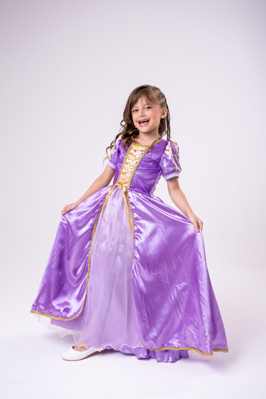 Fantasia Infantil Princesa Belli Longa Lilás Modelo 2