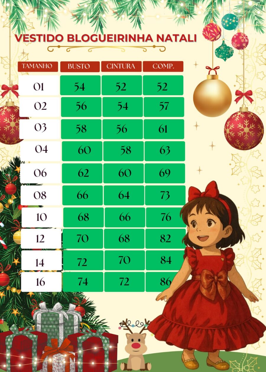 Vestido Infantil Blogueirinha Natal Natali Verde