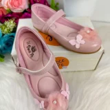 Sapatilha Infantil Doce Pé Jardim Encantado Nude Rose