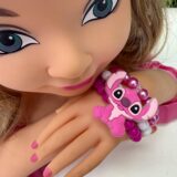 Kit Laço Belli Temático Angel e 3 Pulseiras de Pérolas Rosa