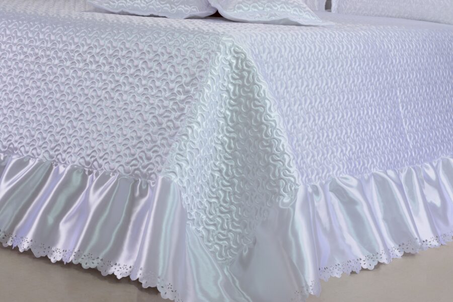 Kit Cobre Leito Queen 5 Peças Deccoralle Athena Branco