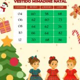 Vestido Infantil Natal Melina Mimadine Vermelho Microfibra