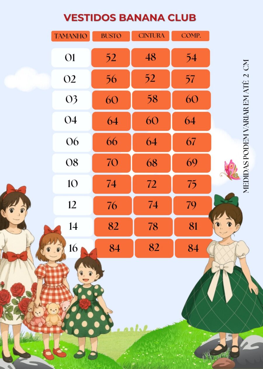 Vestido Infantil Banana Club Jamile Saia Vermelha