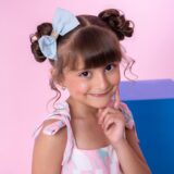 Vestido Infantil Banana Club Eloa Rosa Alcinha com Babados