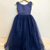 Vestido Infantil Longo Azul Marinho Daminha Festa 4 ao 18
