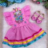 Romper Vestido Infantil Belli Temático Bobbie Goods Pink