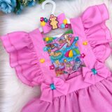 Romper Vestido Infantil Belli Temático Bobbie Goods Pink