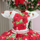 Vestido Infantil Natal Rubi Marie Vermelho