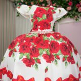 Vestido Infantil Natal Rubi Marie Vermelho