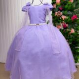 Vestido Infantil Longo Banana Club Diamante Lilás