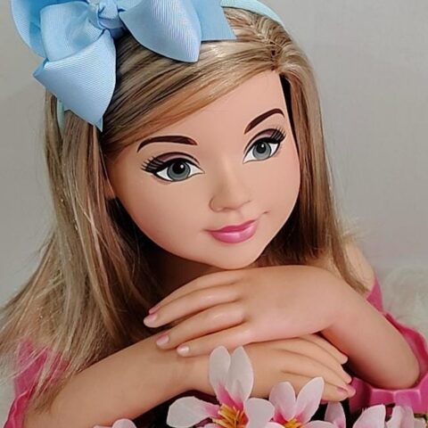 Tiara Infantil Belli Laço Duplo Azul Bebê