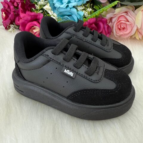 Tênis Infantil Masculino Nilqi Enzo Preto Calce Fácil