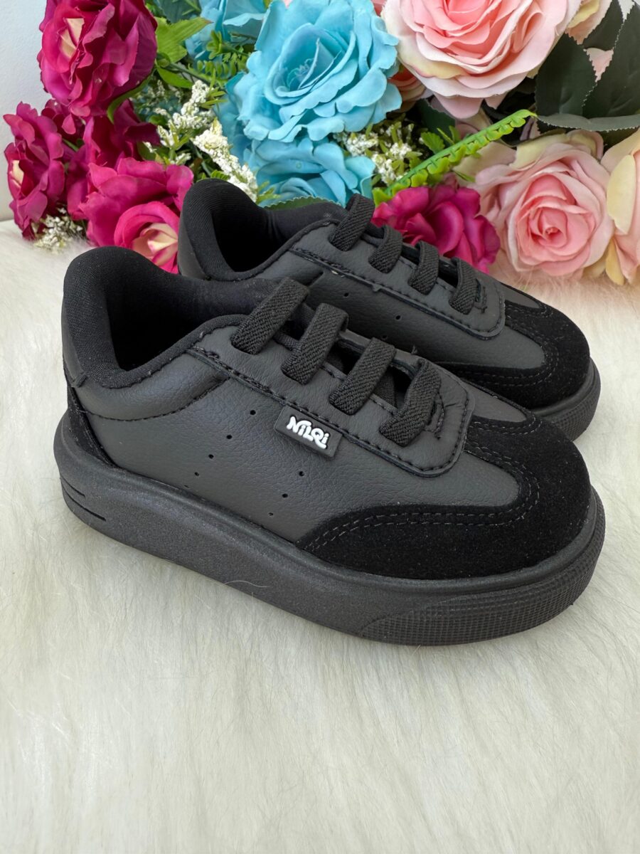 Tênis Infantil Masculino Nilqi Enzo Preto Calce Fácil
