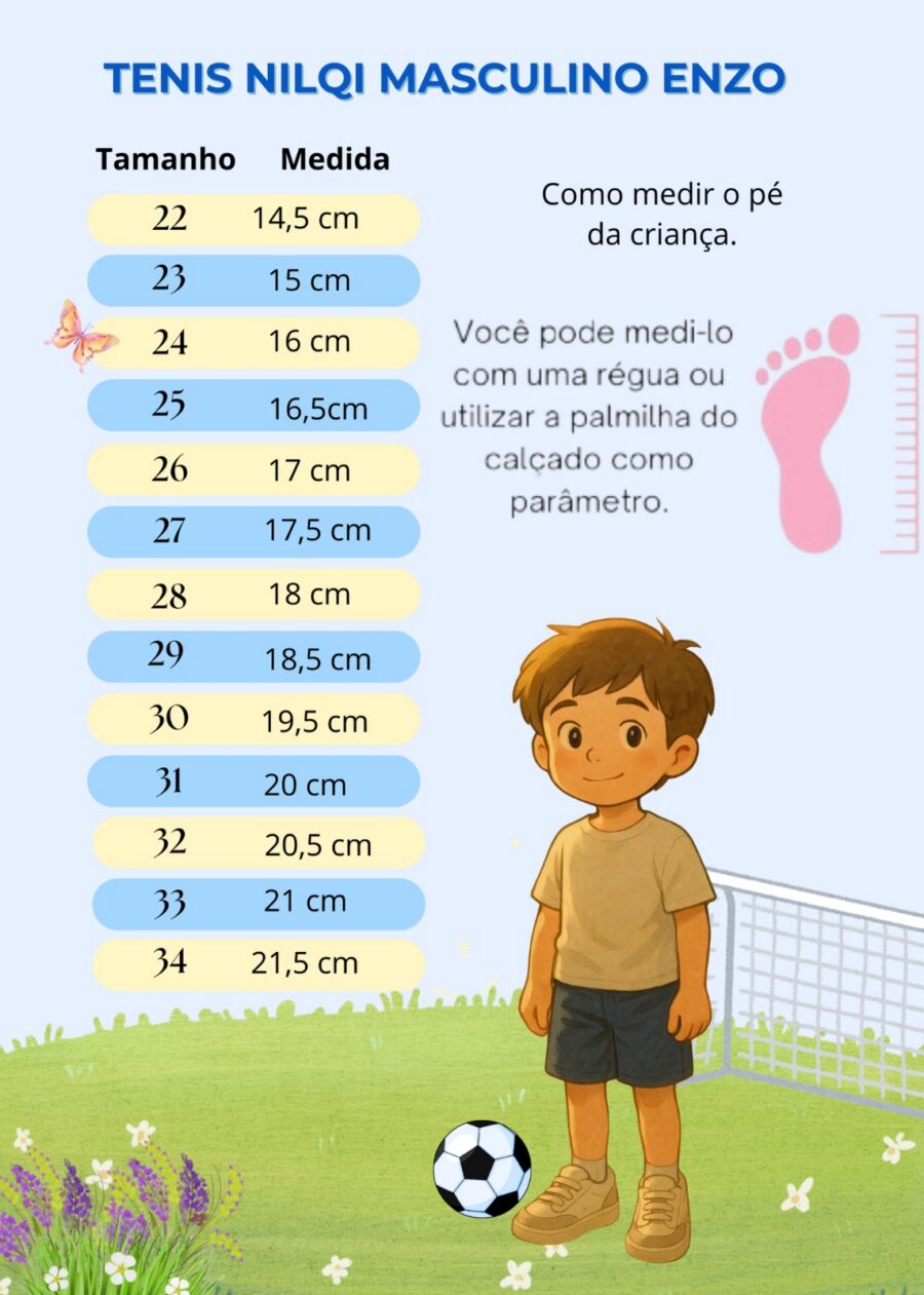 Tênis Infantil Masculino Nilqi Enzo Preto Calce Fácil