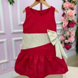 Vestido Infantil Blogueirinha Natal Rafa Vermelho
