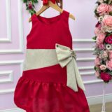 Vestido Infantil Blogueirinha Natal Rafa Vermelho