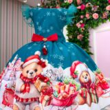Vestido Infantil Marie Floco de Neve Verde Natal