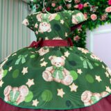 Vestido Infantil Banana Club Encanto de Natal Verde