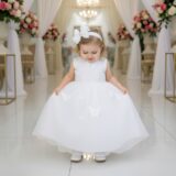 Vestido Infantil Marie Jardim das Borboletas Branco Viviane