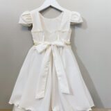 Vestido Infantil Off White Cinto de Pérolas Casamento
