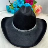 Conjunto Boiadeira Infantil Jeans com Chapéu e Cinto