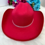 Conjunto Boiadeira Infantil Jeans com Chapéu e Cinto