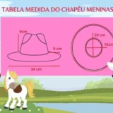 Conjunto Boiadeira Infantil Jeans com Chapéu e Cinto