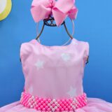 Vestido Infantil Rosa Unicórnio Festa de Aniversário