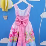 Vestido Infantil Rosa Unicórnio Festa de Aniversário
