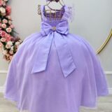 Vestido Infantil Longo Lilás Formatura Daminha 4 ao 18