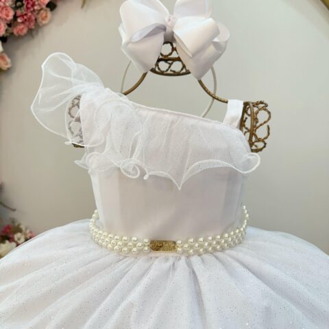 Vestido Infantil Longo Branco Formatura Daminha 1 ao 16
