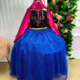 Fantasia Infantil Princesa Belli Gelo Azul com Capa Pink