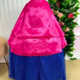 Fantasia Infantil Princesa Belli Gelo Azul com Capa Pink
