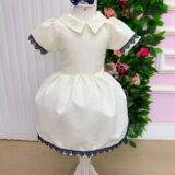Vestido Infantil Blogueirinha Jhenni Off com Colete Jeans