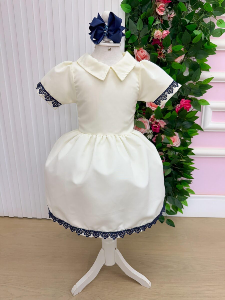 Vestido Infantil Blogueirinha Jhenni Off com Colete Jeans