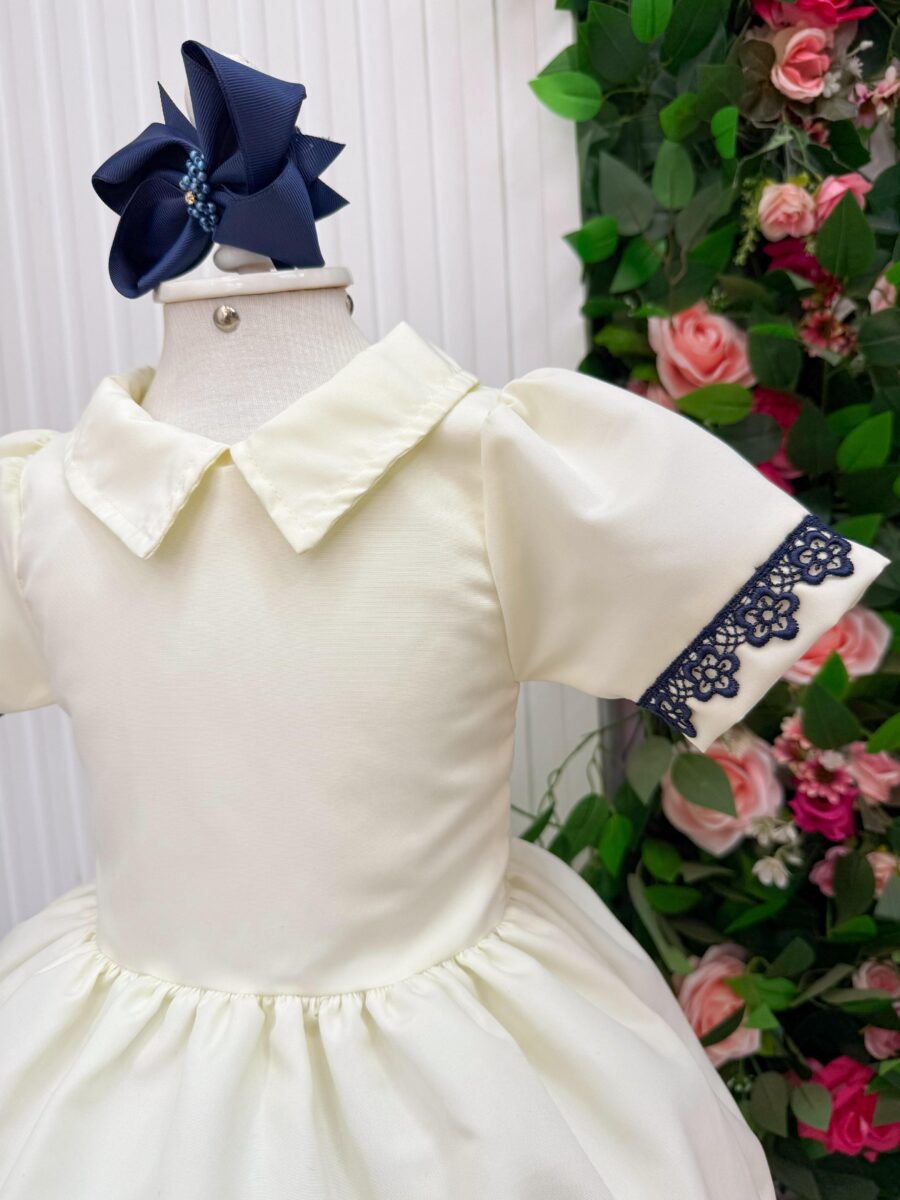 Vestido Infantil Blogueirinha Jhenni Off com Colete Jeans