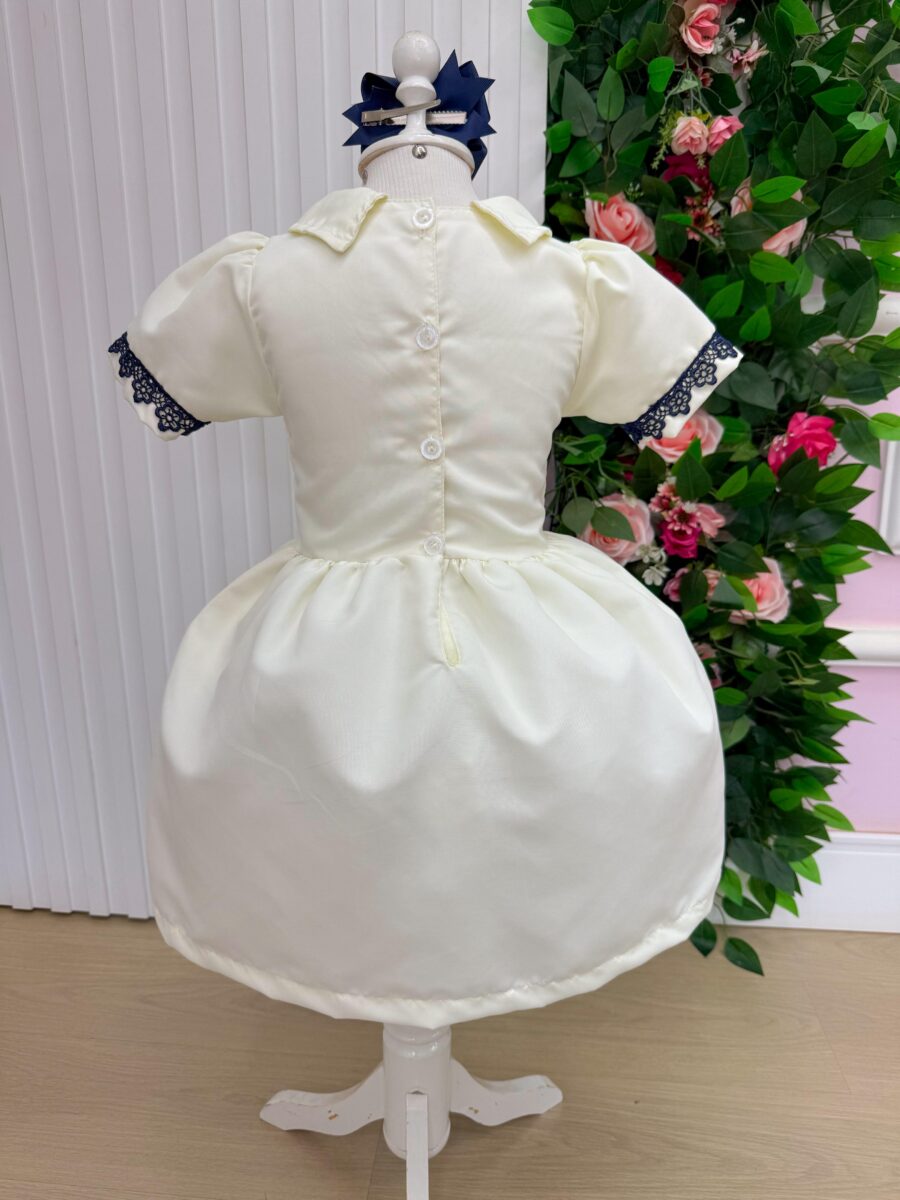 Vestido Infantil Blogueirinha Jhenni Off com Colete Jeans