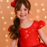 Vestido Infantil Vermelho Ursinhos Festa de Natal