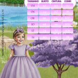 Vestido Longo Infantil Heloísa Marie Verde Oliva Tule