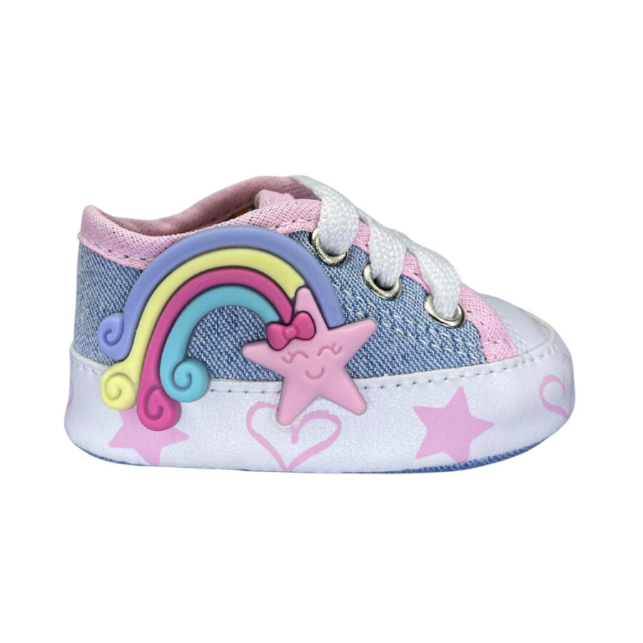 Tênis de Bebê Starzinho Arco-Íris e Estrelinha 13 ao 18