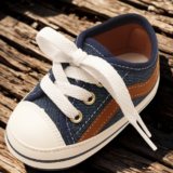 Tênis de Bebê Starzinho Listra com Velcro Bebezinho da Mamãe