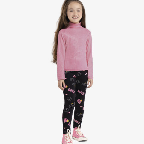 Legging Infantil Menina Estampada Rovi Kids Flanelada