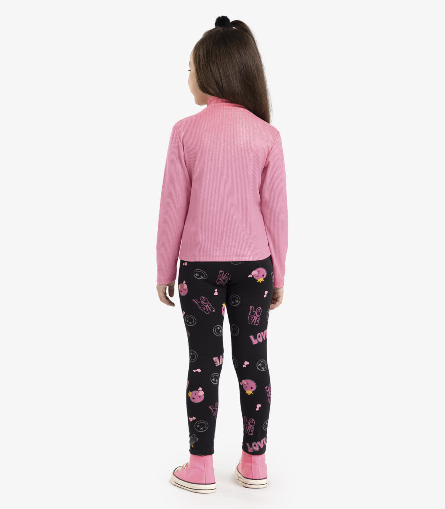 Legging Infantil Menina Estampada Rovi Kids Flanelada