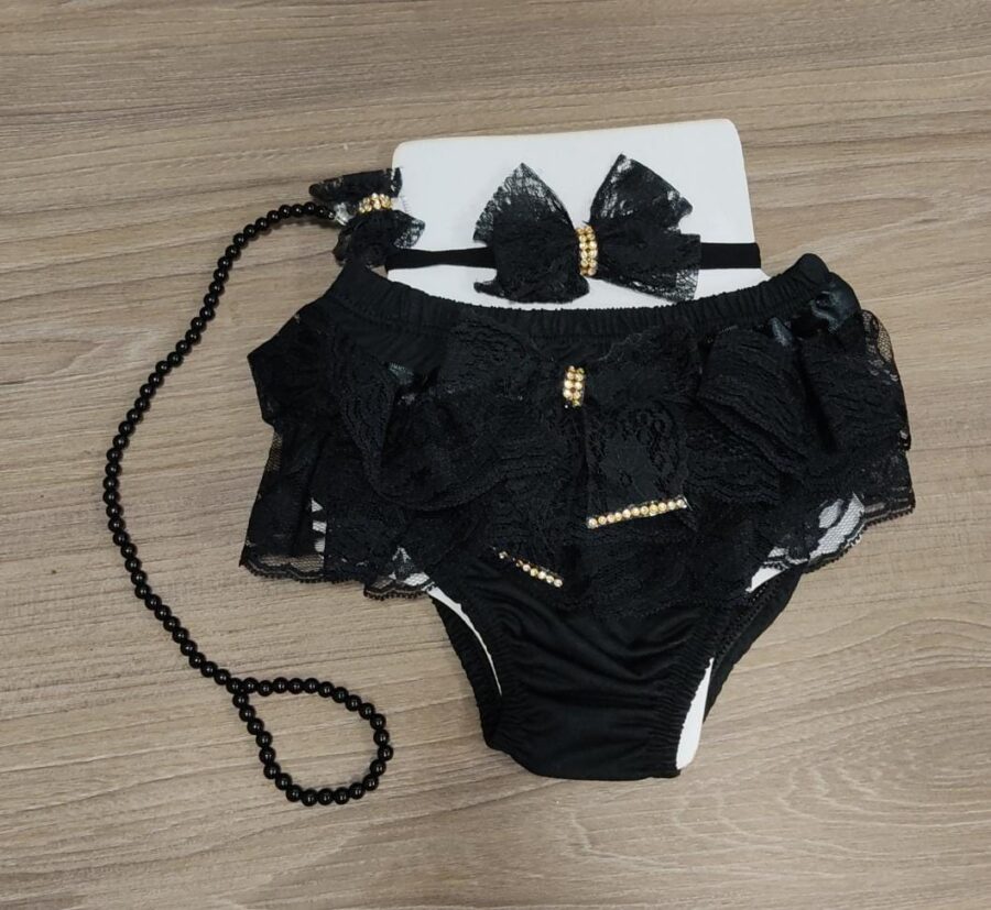 Calcinha Bunda Rica com Faixa e Prendedor